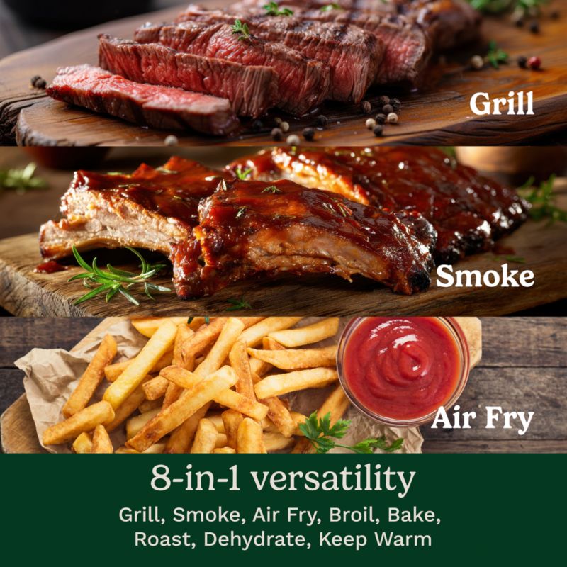 Cuisinart ® 8-in-1 Outdoor Electric Flavorboost Grill - image 8 of 10