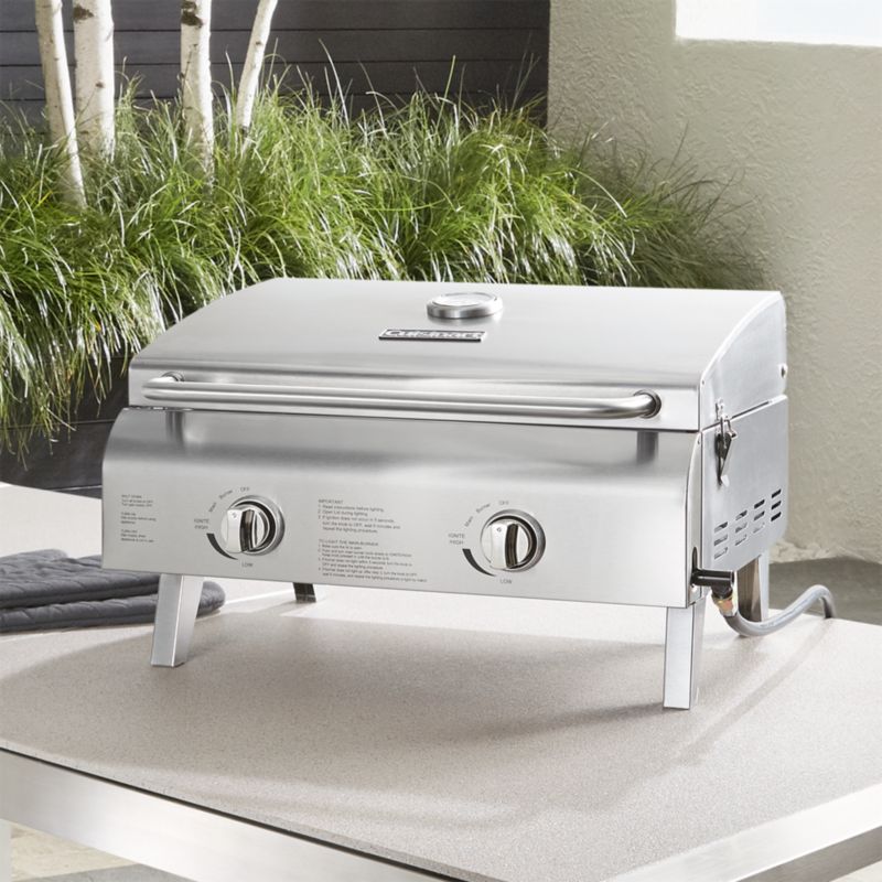 Cuisinart Chef Style Stainless Steel Portable 2 Burner Outdoor Gas Grill