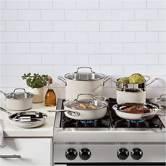 Cuisinart ® Chef's Classic™ Vanilla Creme 11-Piece Stainless Steel Cookware Set