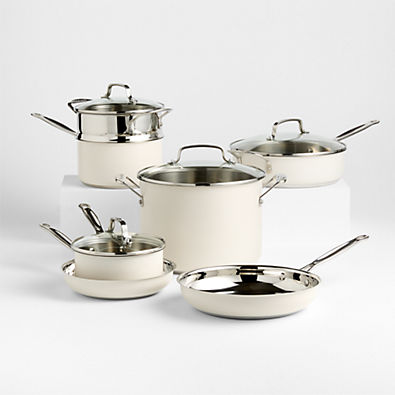 View Cuisinart ® Chef's Classic™ Vanilla Creme 11-Piece Stainless Steel Cookware Set details