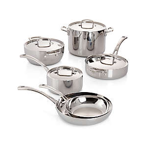 Crate&Barrel Calphalon ® Signature 10-Piece Stainless Steel Cookware Set  with Double Bonus