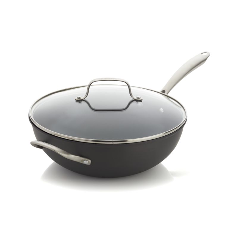 Cuisinart GreenGourmet Non-Stick Wok with Lid + Reviews | Crate & Barrel