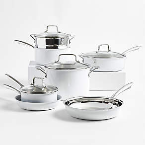 Cuisinart 12 Piece Cookware Set, MultiClad Pro Triple Ply, Silver, MCP-12N  & MCP19-18N Multiclad Pro Triple Ply 2-Quart Skillet, Saucepan w/Cover