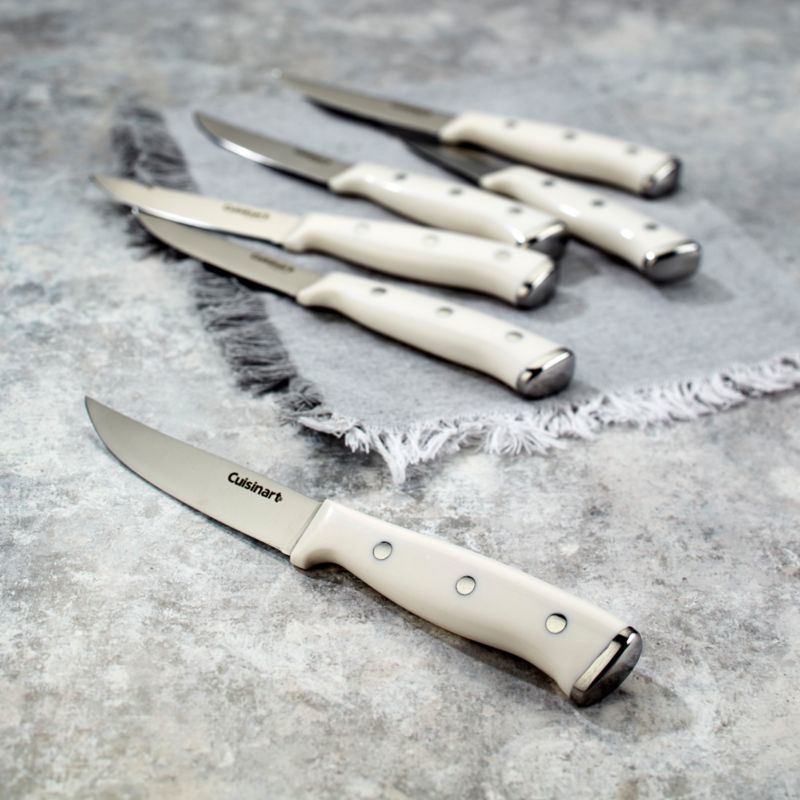 Cuisinart ® White Triple Rivet 6-Piece Steak Knife Set - image 2 of 4