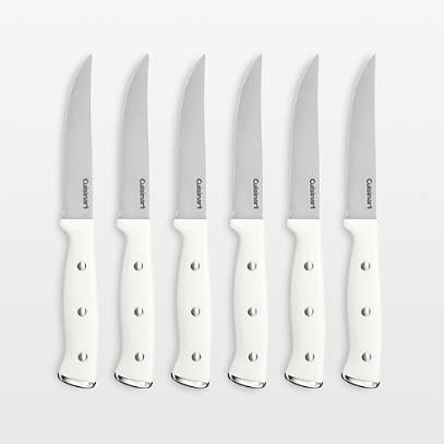 Cuisinart White Triple Rivet 6-Piece Steak Knife Set
