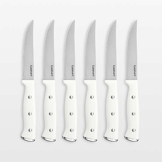 Cuisinart ® White Triple Rivet 6-Piece Steak Knife Set