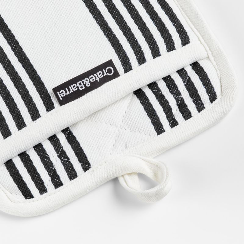 Cuisine Stripe Black Organic Cotton Pot Holder - image 4 of 7