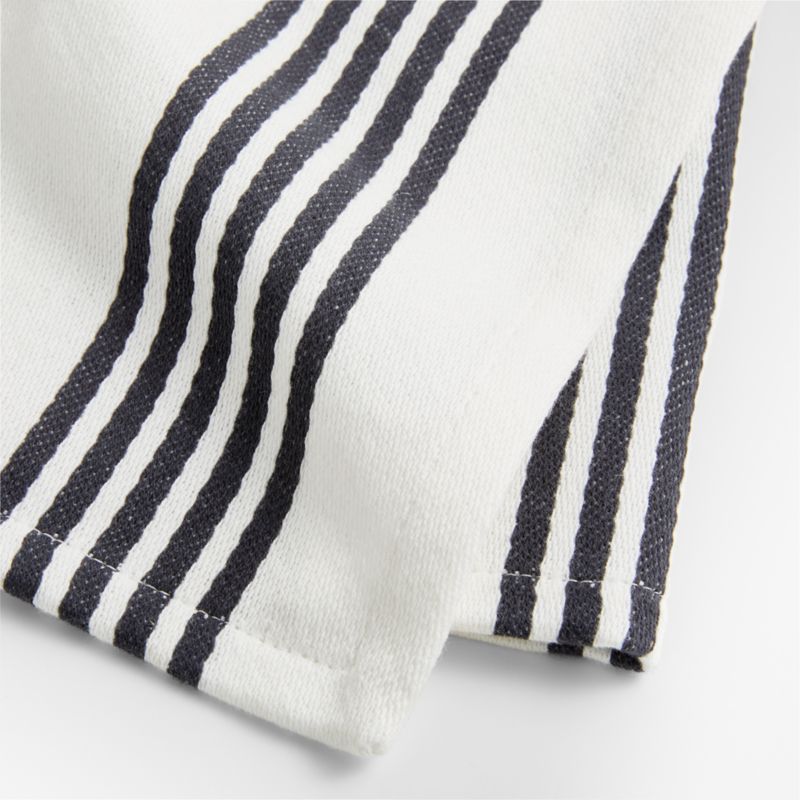 Cuisine Stripe Black Organic Cotton Kitchen Towels, Set of 2 - image 4 of 7