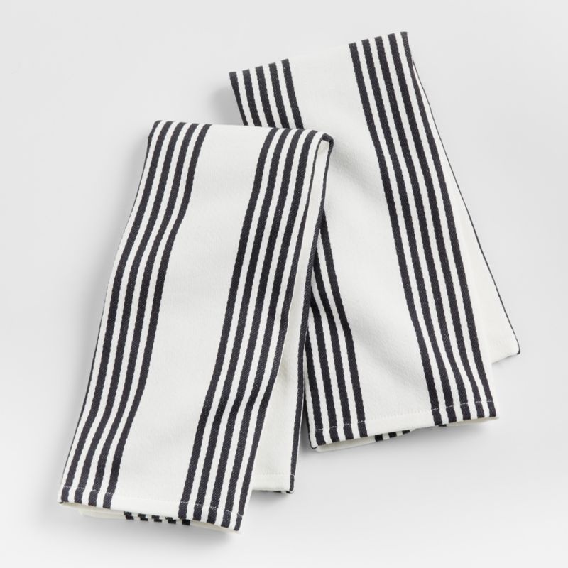 Cuisine Stripe Black Organic Cotton Pot Holder + Reviews