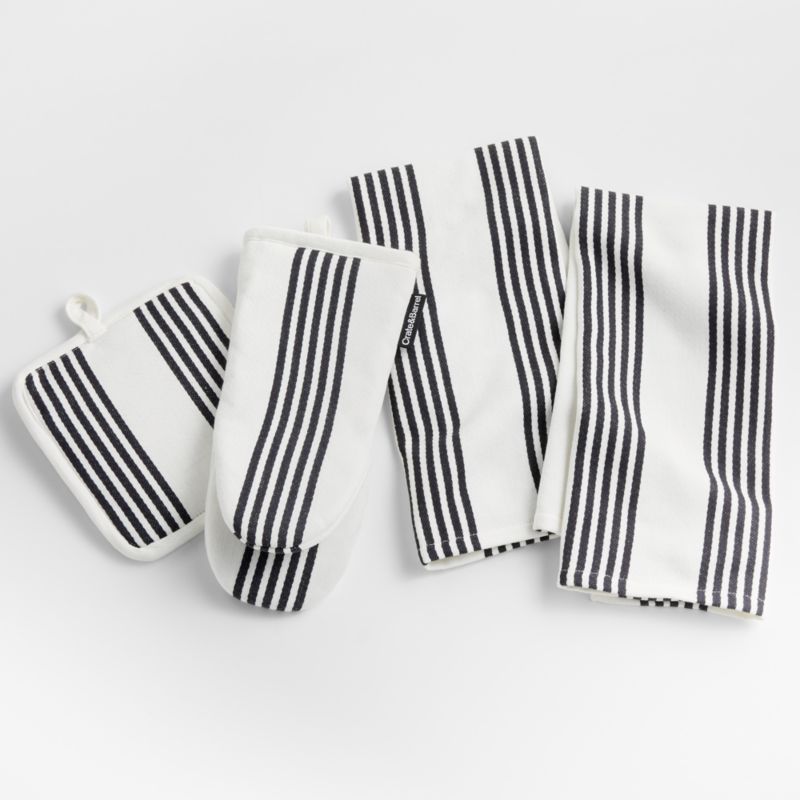 Cuisine Stripe Organic Cotton Oven Mitt