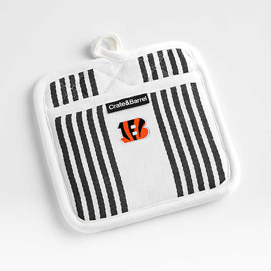 NFL Cuisine Stripe Black Organic Cotton Pot Holder