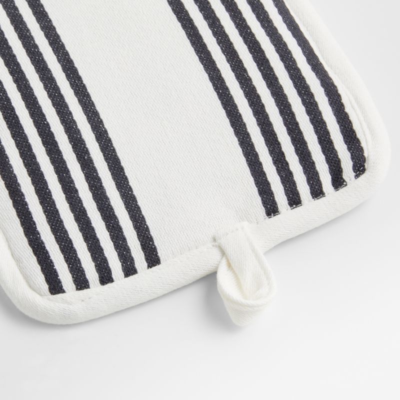 Cuisine Stripe Black Organic Cotton Pot Holders, Set of 2 - image 3 of 5