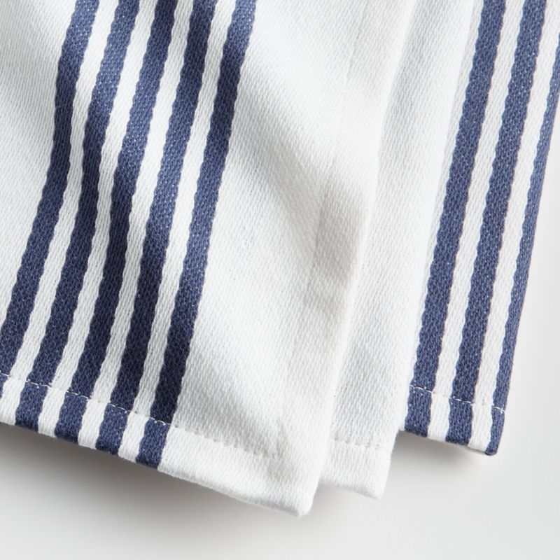 Cuisine Stripe Indigo Organic Cotton Kitchen Towels, Set of 2 - image 4 of 6