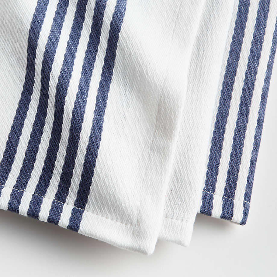 Cuisine Stripe Indigo Organic Cotton Dish Towels, Set of 2 + Reviews