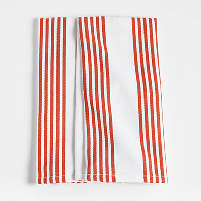 View Cuisine Stripe Sienna Dish Towels, Set of 2 details