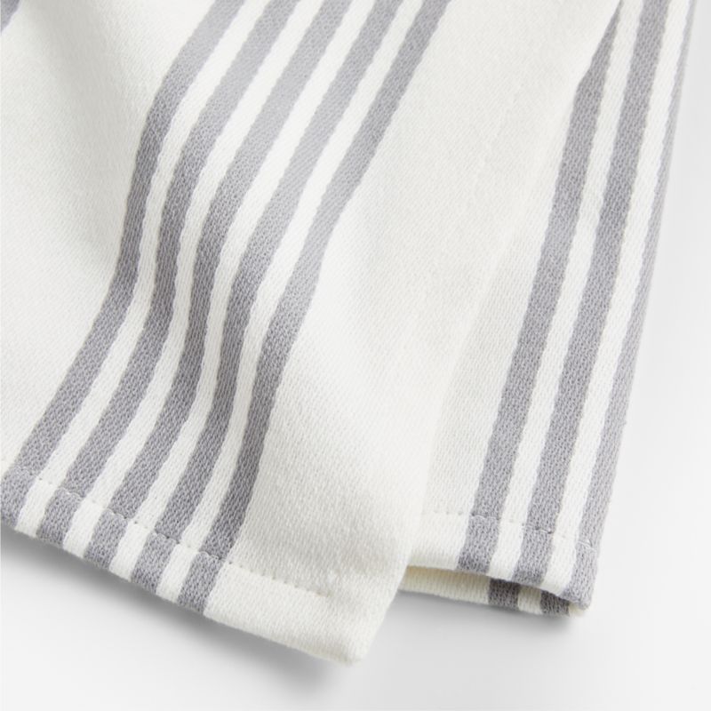 Cuisine Stripe Grey Organic Cotton Kitchen Towels, Set of 2 - image 4 of 7