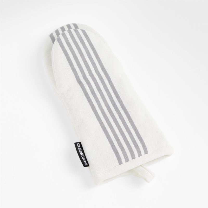 Cuisine Stripe Alloy Grey Oven Mitt