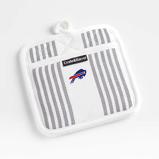 NFL Buffalo Bills Cuisine Stripe Grey Organic Cotton Pot Holder