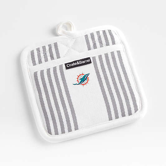 NFL Cuisine Stripe Grey Organic Cotton Pot Holder