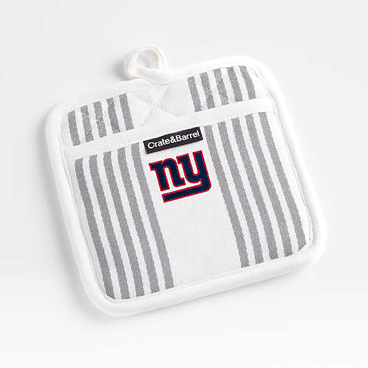 NFL New York Giants Cuisine Stripe Grey Organic Cotton Pot Holder