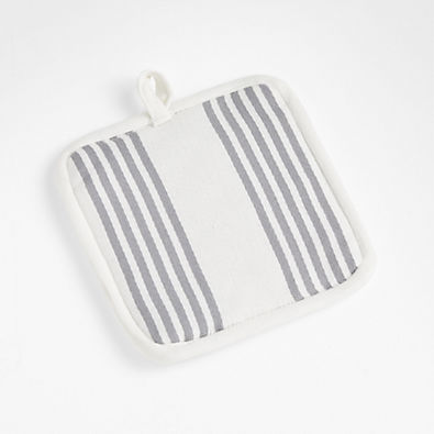 View Cuisine Stripe Grey Organic Cotton Pot Holder details