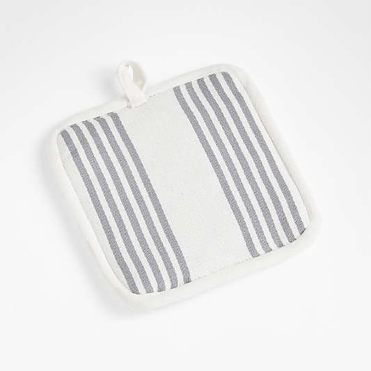 Cuisine Stripe Grey Organic Cotton Pot Holder