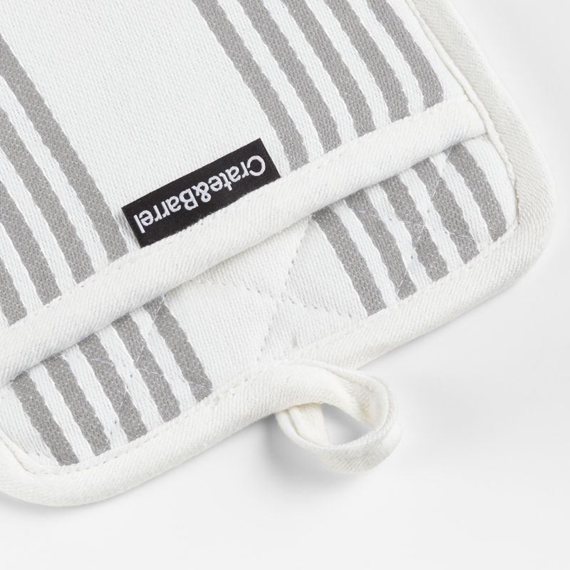 Cuisine Stripe Grey Organic Cotton Pot Holder - image 3 of 6