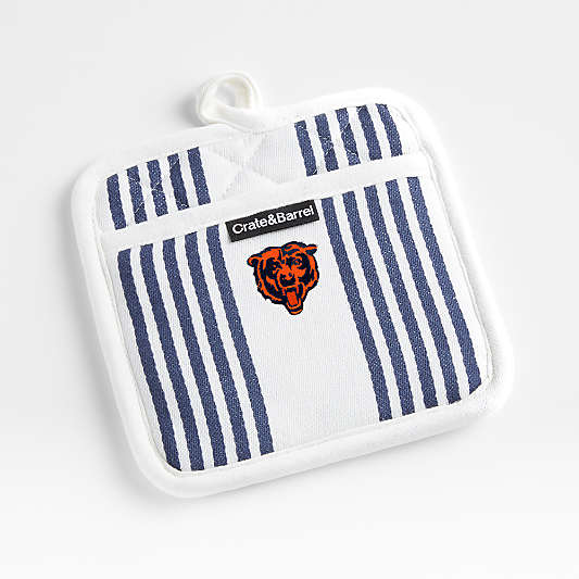 NFL Chicago Bears Cuisine Stripe Indigo Organic Cotton Pot Holder