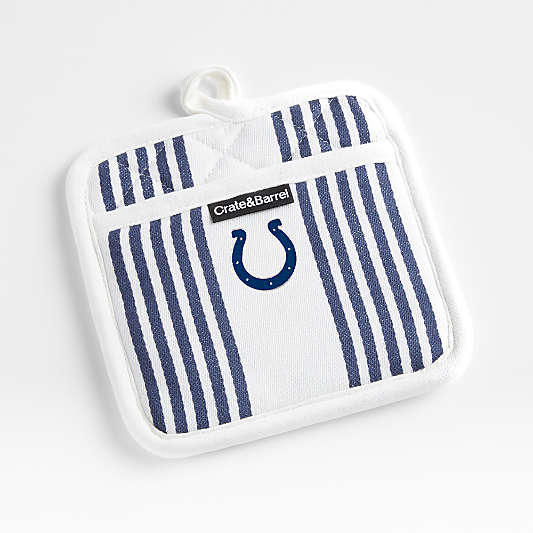 NFL Indianapolis Colts Cuisine Stripe Indigo Organic Cotton Pot Holder