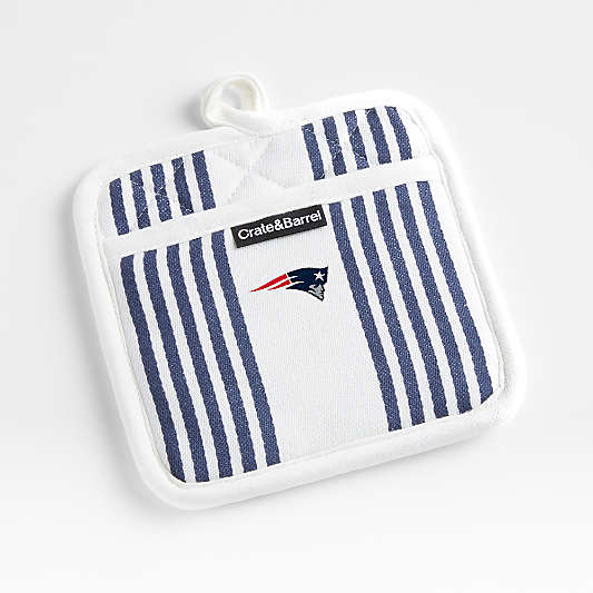 NFL New England Patriots Cuisine Stripe Indigo Organic Cotton Pot Holder