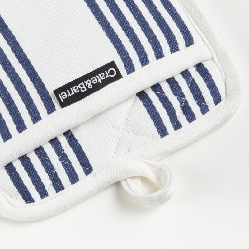 Cuisine Stripe Indigo Organic Cotton Pot Holder - image 3 of 5