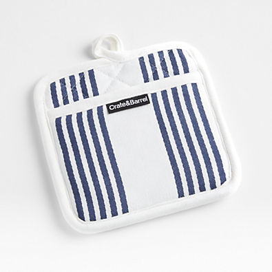 View Cuisine Stripe Indigo Organic Cotton Pot Holder details