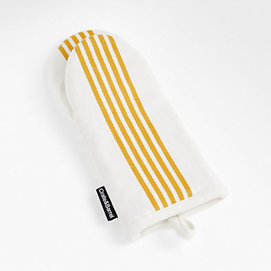 View Cuisine Stripe Yellow Ocher Oven Mitt details