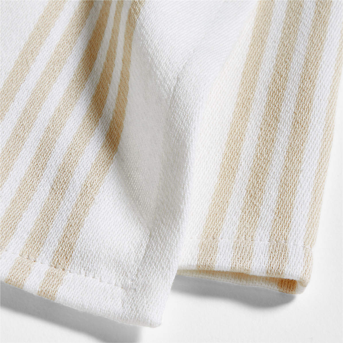 Cuisine Stripe Alabaster Beige Organic Cotton Dish Towels, Set of 2 +  Reviews