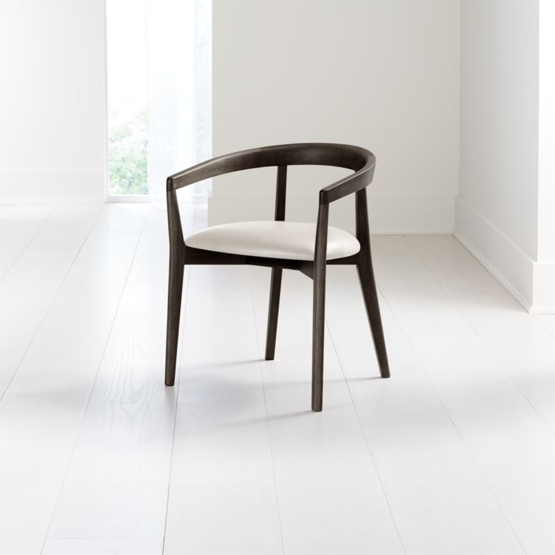 Cullen Dark Stain Sand Round Back Dining Chair - image 3 of 9