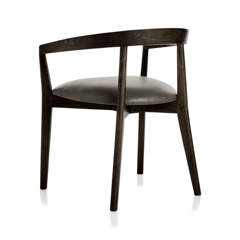 Cullen Dark Stain Stone Round Back Dining Chair - image 7 of 9