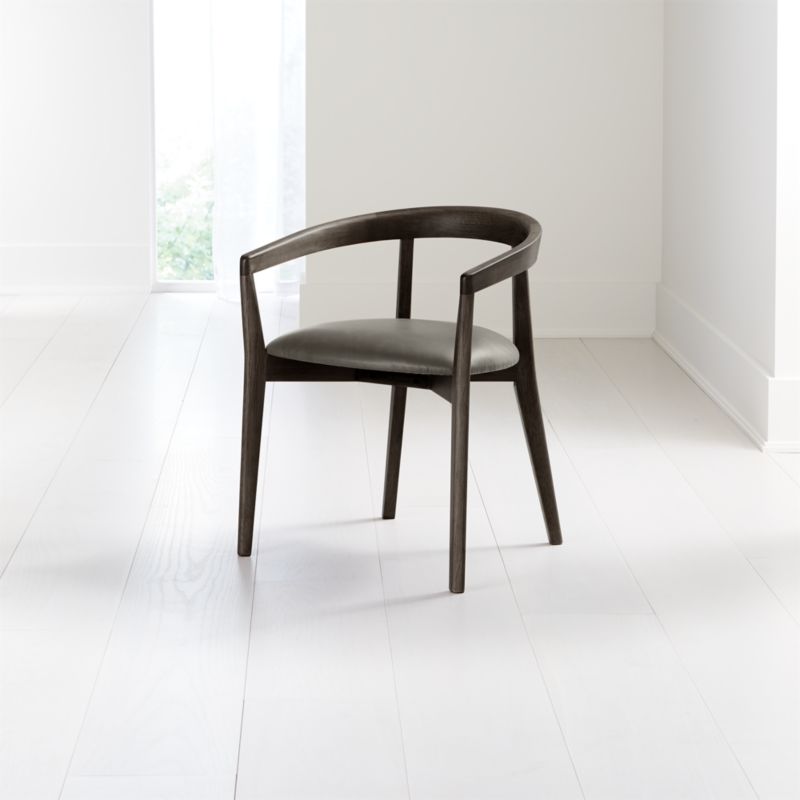 Cullen Dark Stain Stone Round Back Dining Chair - image 3 of 9