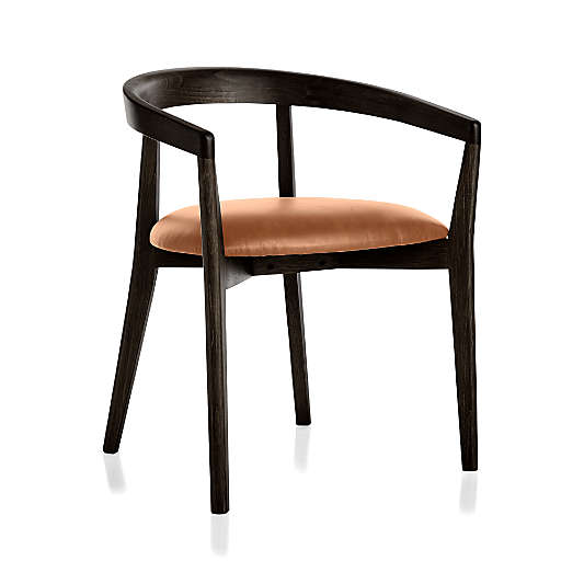 Cullen Dark Stain Whiskey Round Back Dining Chair