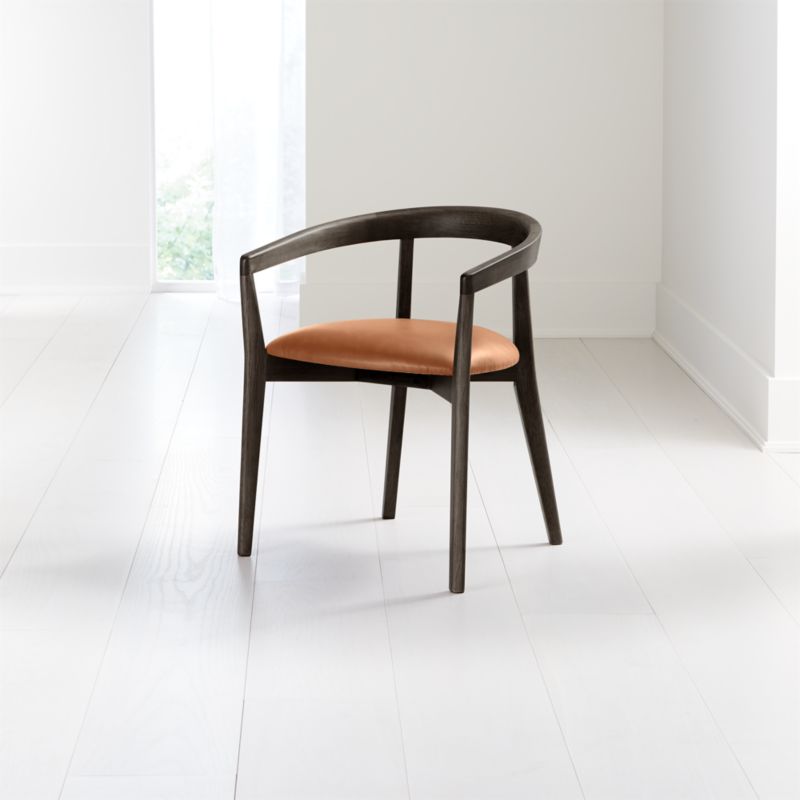 Cullen Dark Stain Whiskey Round Back Dining Chair - image 3 of 9