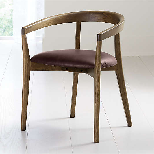 Cullen Shiitake Merlot Round Back Dining Chair