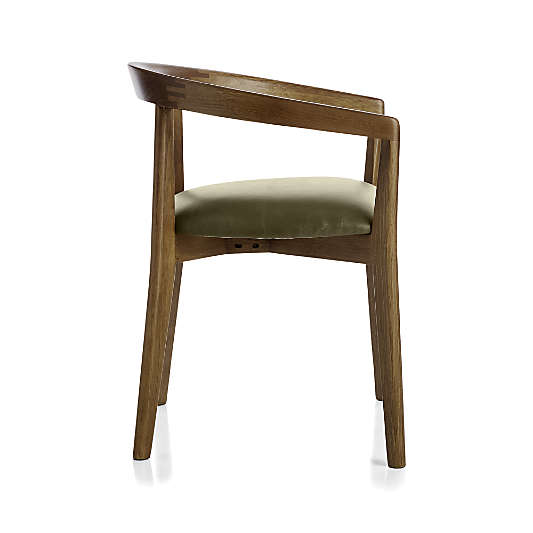 Cullen Shiitake Olive Round Back Dining Chair