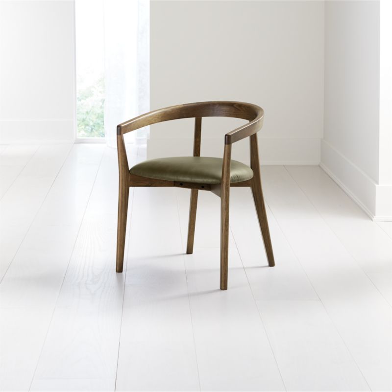 Cullen Shiitake Olive Round Back Dining Chair - image 3 of 9