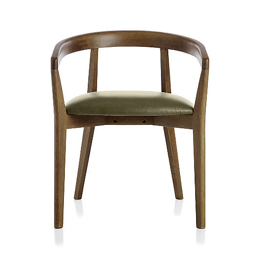 Cullen Shiitake Olive Round Back Dining Chair