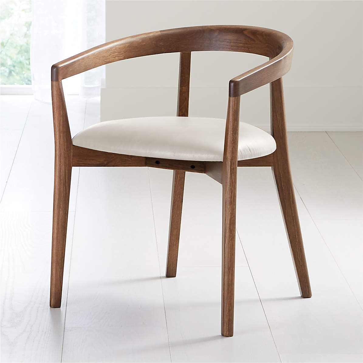 Cullen Shiitake Sand Round Back Dining, Round Back Upholstered Dining Chair With Arms