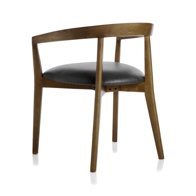 Cullen Shiitake Viola Black Round Back Dining Chair - image 7 of 10