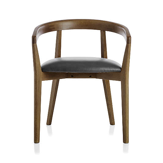 Cullen Shiitake Viola Black Round Back Dining Chair