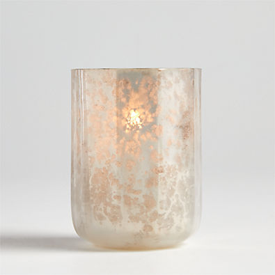 View Cumulus White Mercury Glass Tealight Candle Holder details