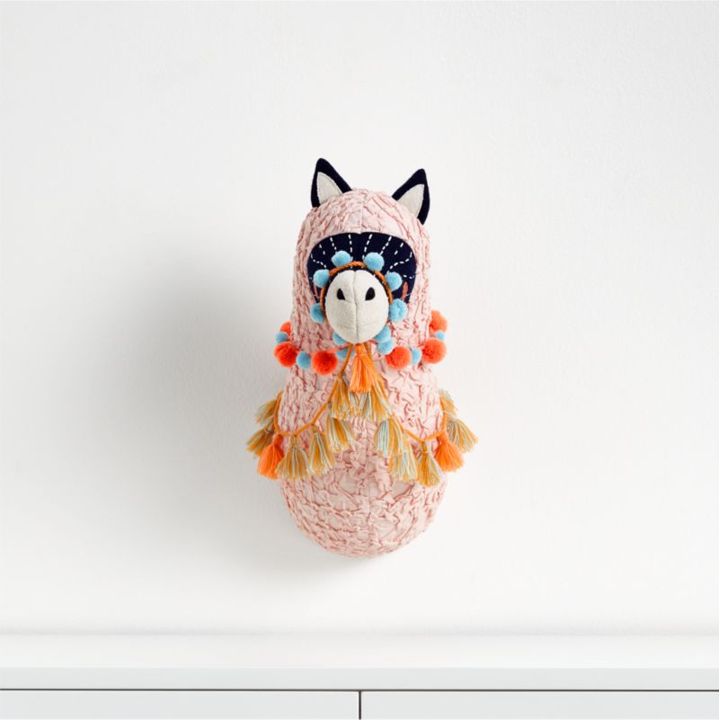 Curious Llama Animal Head Wall Decor