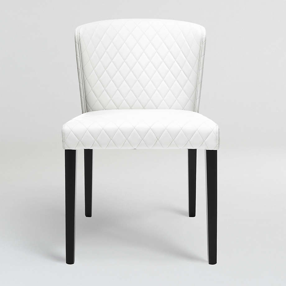 Curran Quilted Oyster Dining Chair + Reviews Crate & Barrel Canada