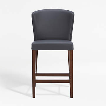 Crate and barrel discount leather counter stools